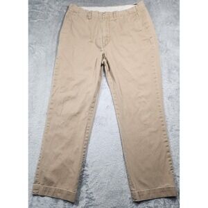 Ralph Lauren Pants Mens 32x28 Khaki Classic Fit Chino Cotton Twill (Tag 34x30)
